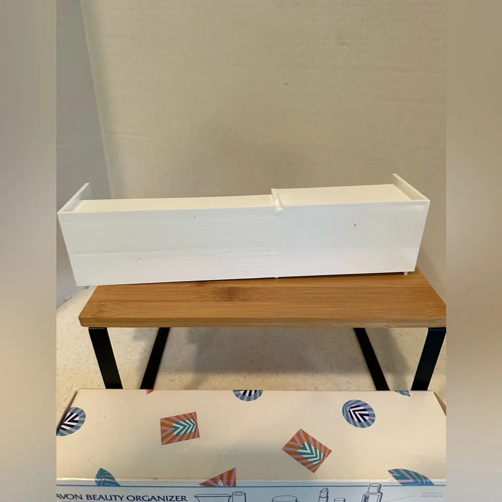 Vintage Avon Beauty Organizer White Bath Makeup Storage Unit Modern Design